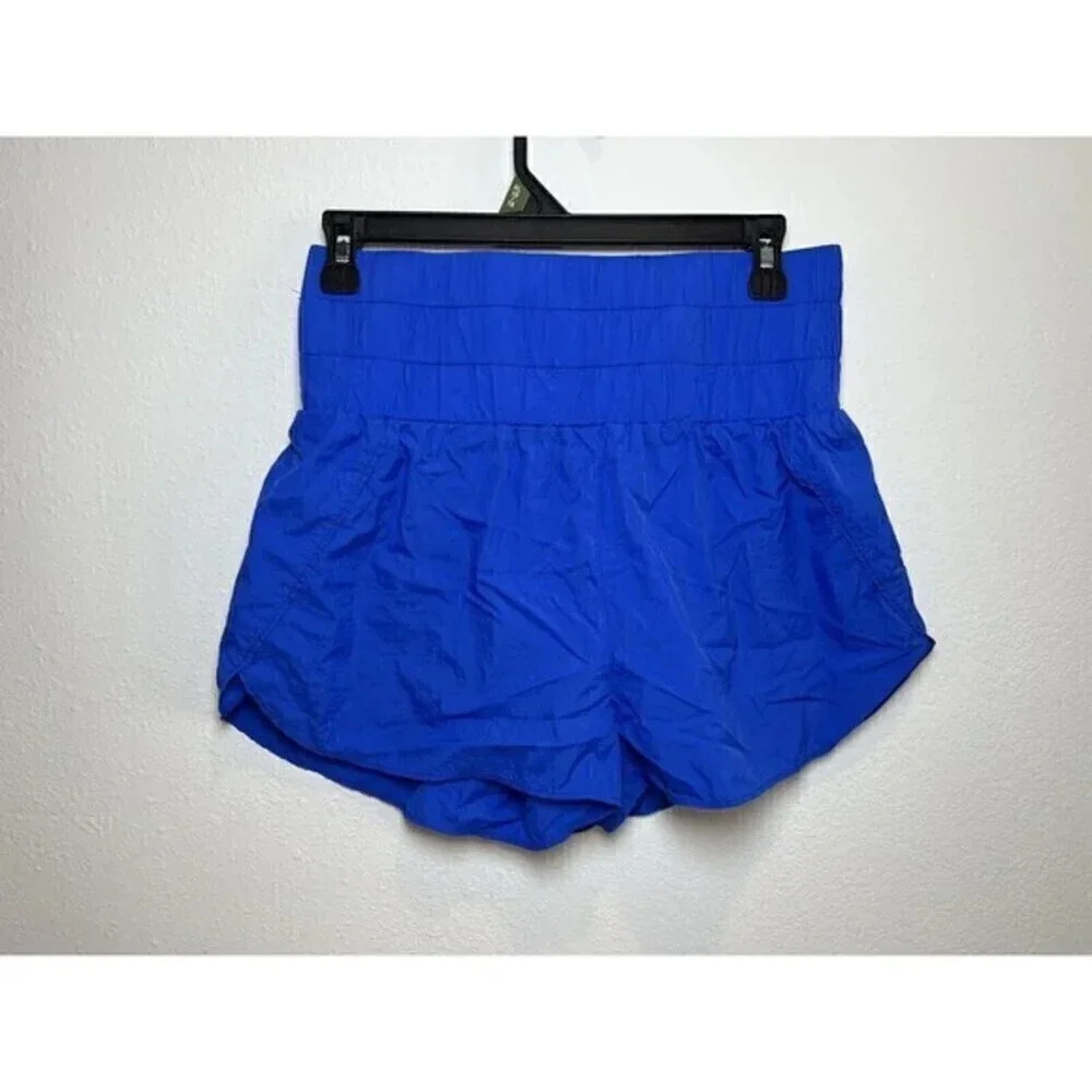 TCEC Smocked Waist Blue Athletic Shorts Size Small EUC